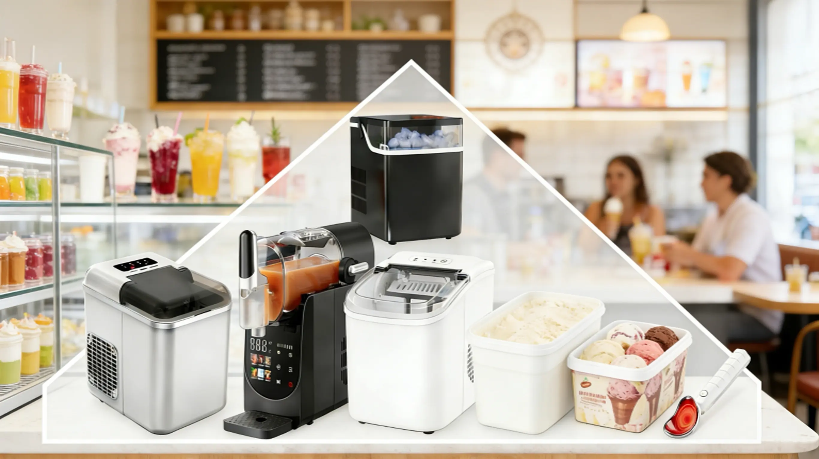 Household countertop ice maker compact for home use